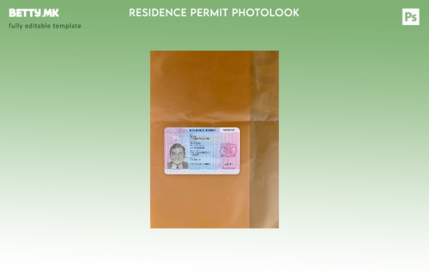 модерен стил верзија на дозвола за престој во Обединетото Кралство photolook шаб